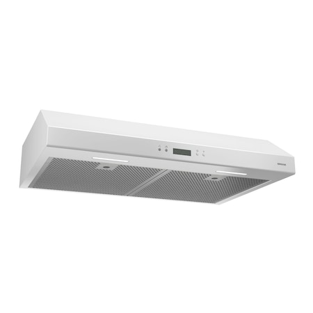 Broan-Nutone Broan Glacier 30-Inch White Range Hood with 450 Max Blower CFM and LED Lighting BCDJ130WH